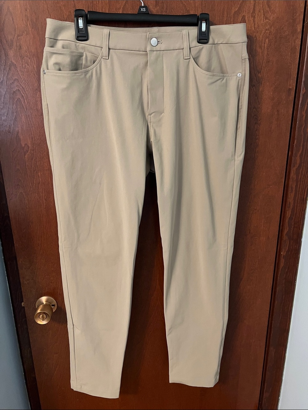 lululemon Men's Tan ABC Slim-Fit 5 Pocket Pant Warpstreme 35x32